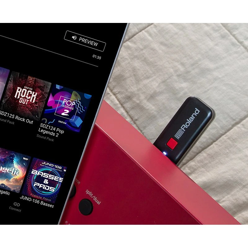 Roland GO:KEYS 3 - Dark Red w/Keyboard Stand - Image 2