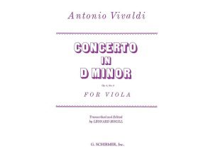 Vivaldi - Concerto D Minor for Viola Op3 No 6 - Schirmer Edition