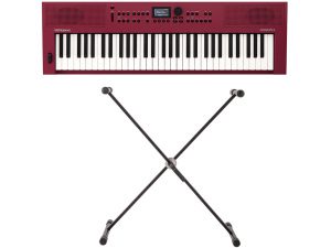 Roland GO:KEYS 3 - Dark Red w/Keyboard Stand