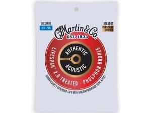 Martin Authentic Acoustic Lifespan 2.0 Phosphor Bronze Guitar Strings - Medium - 13-56
