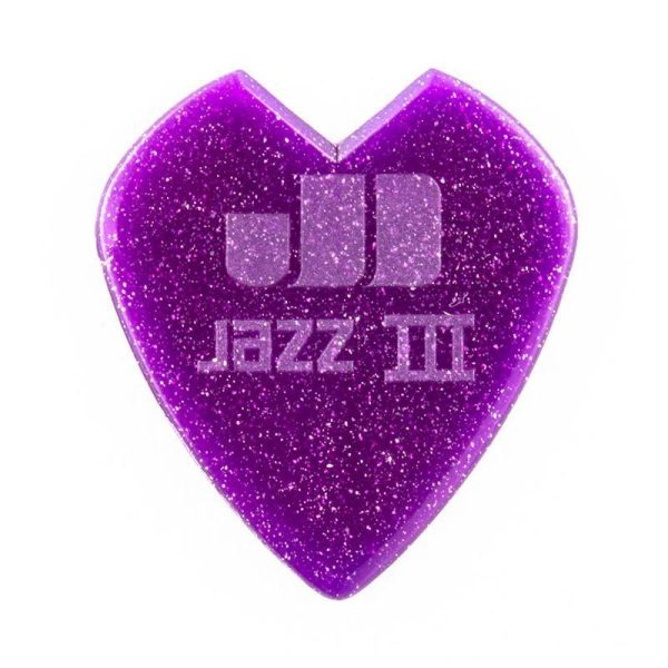 Dunlop Kirk Hammett Jazz III Pick Purple Sparkle - Set of 6 - Image 2