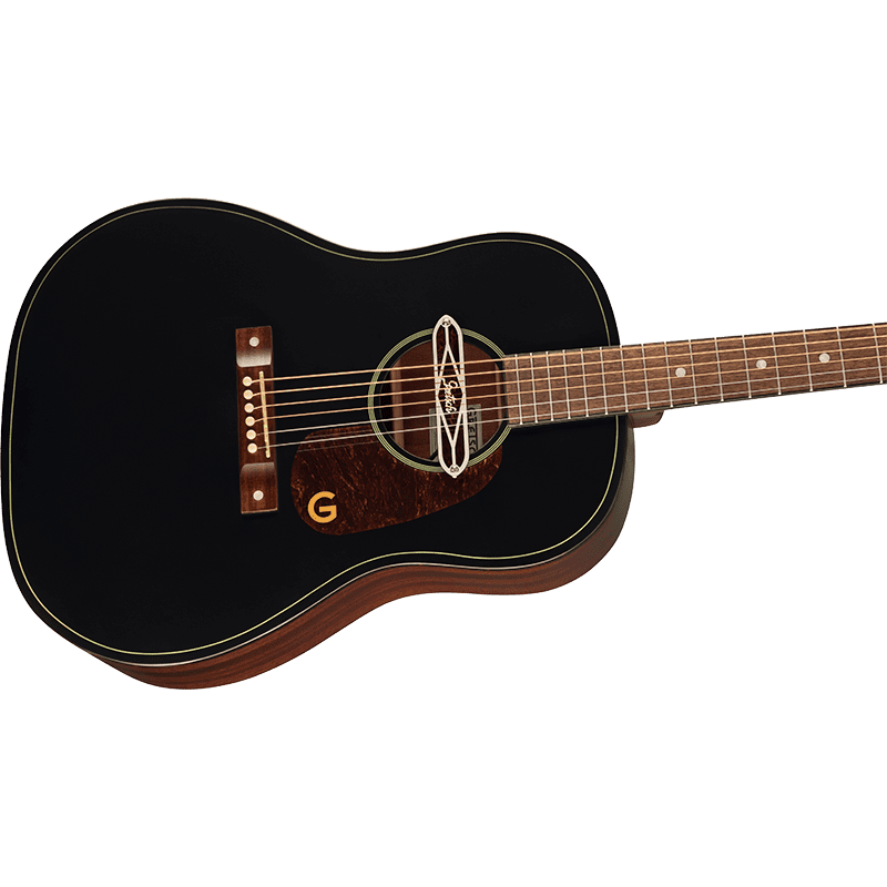 Gretsch Jim Dandy Deltoluxe Dreadnought Acoustic Guitar -Black - Image 5