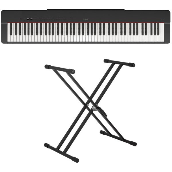 Yamaha P-225 Digital Piano w/Double Braced Keyboard Stand