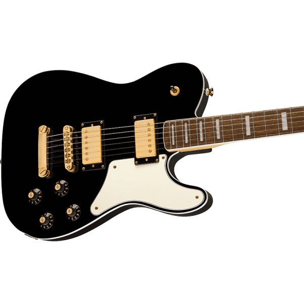 Fender Squier LE Paranormal Troublemaker Telecaster Deluxe - Gold Hardware - Black - Image 6