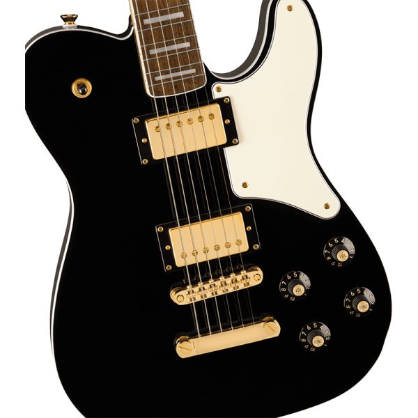 Fender Squier LE Paranormal Troublemaker Telecaster Deluxe - Gold Hardware - Black - Image 5