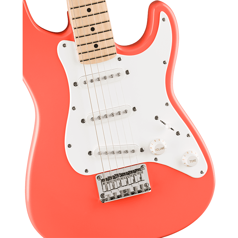 Fender Squier FSR Mini Stratocaster/ BOSS KATANA Pack - Tahitian Coral - Image 5