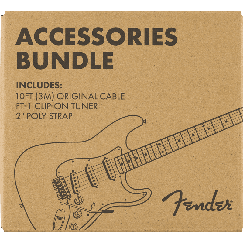 Fender Accessory Essentials Pack - Cable, Clip-On Tuner + Strap - Image 6