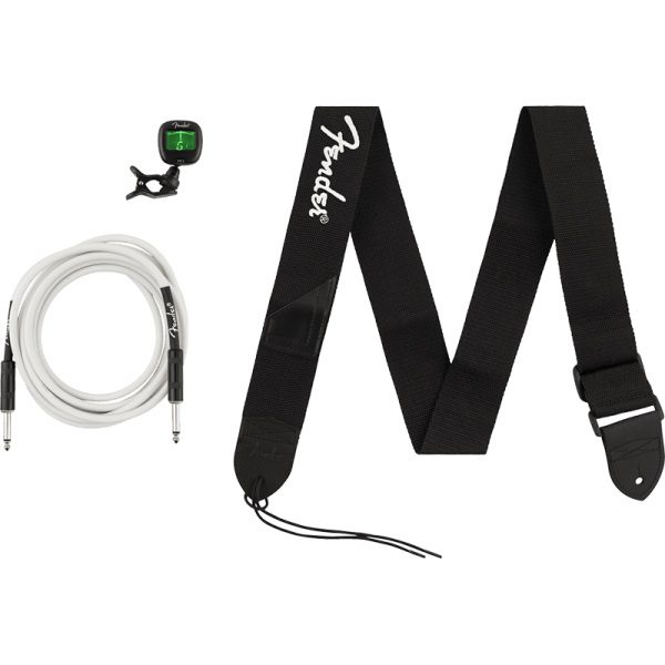 Fender Accessory Essentials Pack - Cable, Clip-On Tuner + Strap