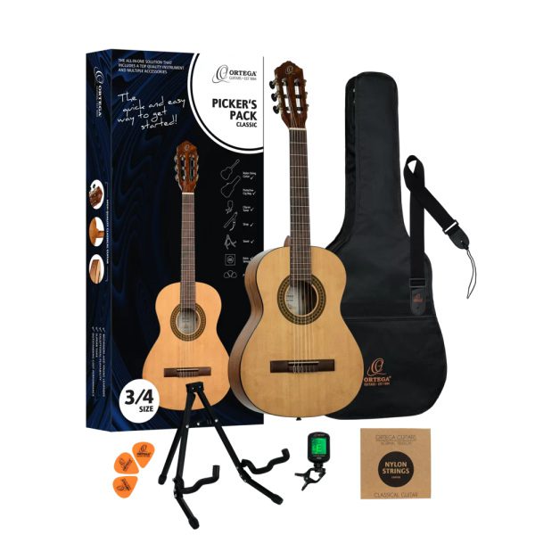 Ortega RPPC34 3/4 Size Classical Guitar Pack