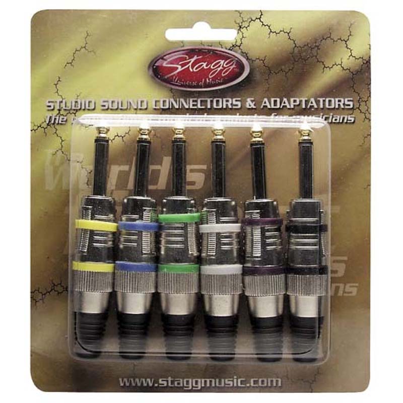 Stagg 002M6B - Jack Connectors - Set of 6