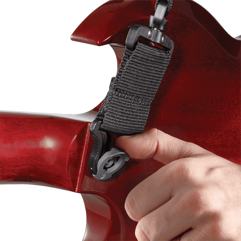 D'addario Auto-Lock Swivel Locking Guitar Strap - Black - Image 3