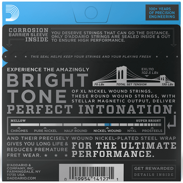 D'addario EXL110-3D 10-46 Nickel Regular Light - 3-Pack - Image 2