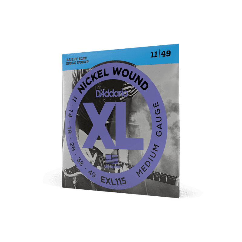 D'addario EXL115-3D 11-49 Nickel Medium - 3-Pack - Image 3