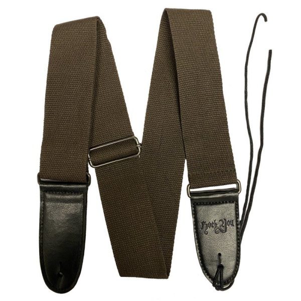 Rock You 2" Cotton Adjustable Guitar Strap - Brown