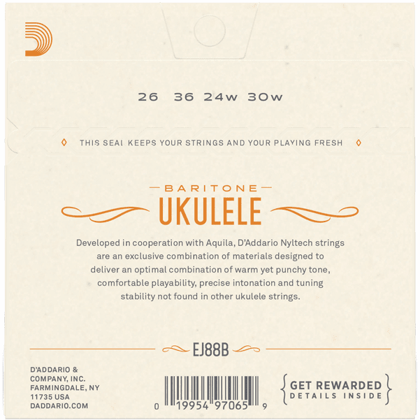D'addario EJ88B Baritone Ukulele String Set - Image 3