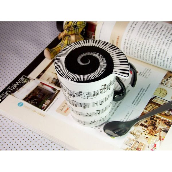 Mug And Lid w/Music Staves
