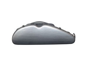 Hidersine Violin Case - Polycarbonate Halfmoon - Brushed Silver