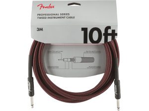 Fender Professional 10ft Instrument Cable - Red Tweed