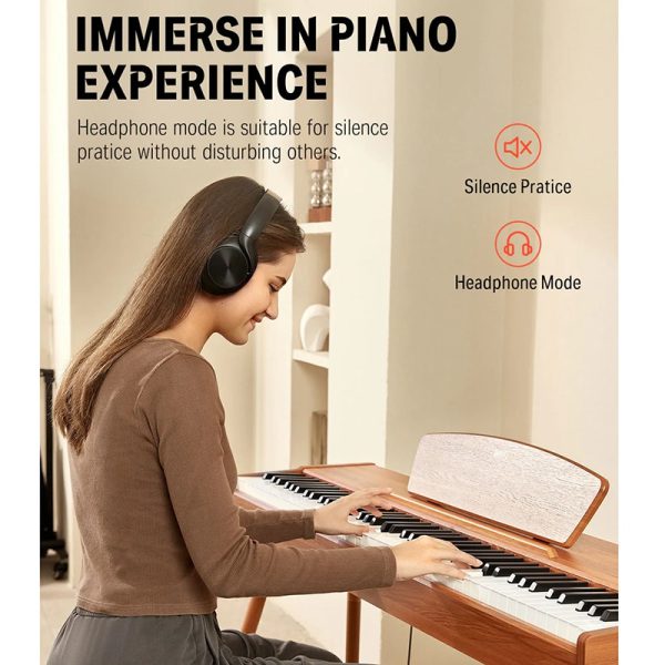Donner DDP80 - Upright Digital Piano Home Set - Walnut - Image 9