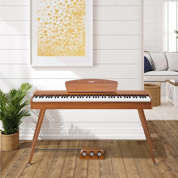 Donner DDP80 - Upright Digital Piano Home Set - Walnut - Image 2