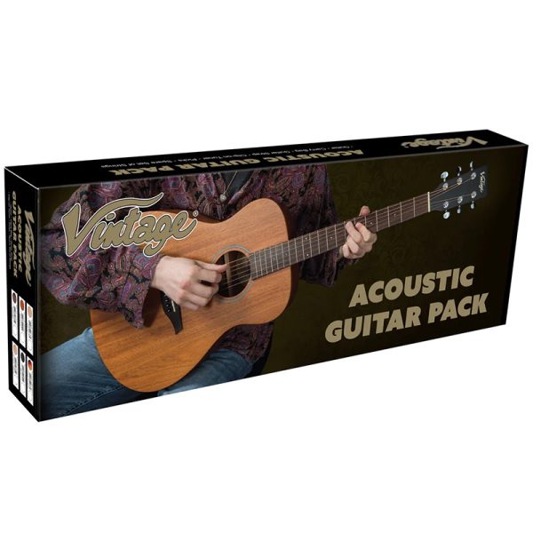 Vintage V300 Acoustic Guitar Pack - Natural - Image 2