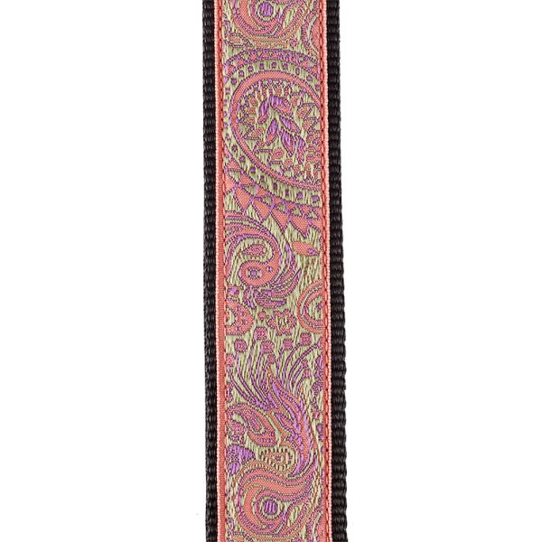 D'addario Jacquard Ukulele Starp - Paisley Pink/Green - Image 3