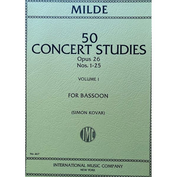 Milde - 50 Concert Studies - Opus 26 - Volume I - Nos. 1-25