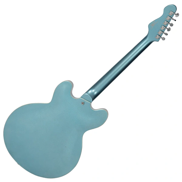 Vintage VSA550 ReIssued Archtop Guitar - Gun Hill Blue - Image 8