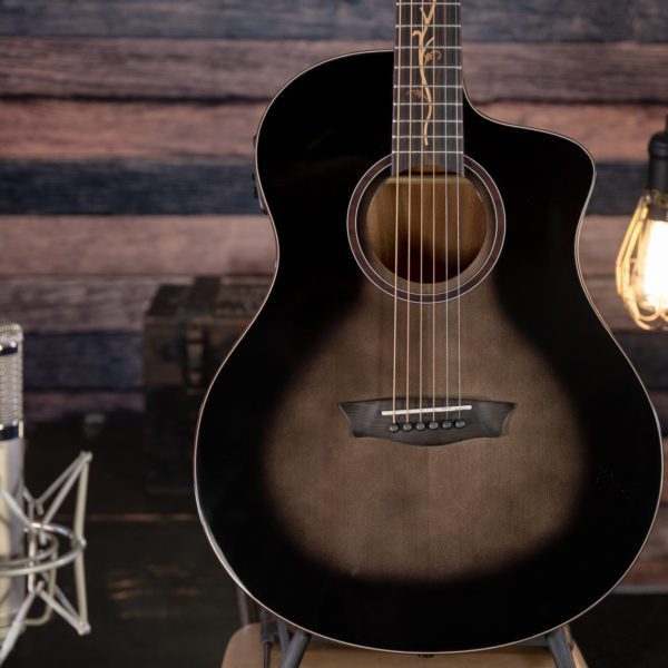 Washburn Vite S9V - Bella Tono - Electro Acoustic Guitar - Charcoal Burst - Image 3
