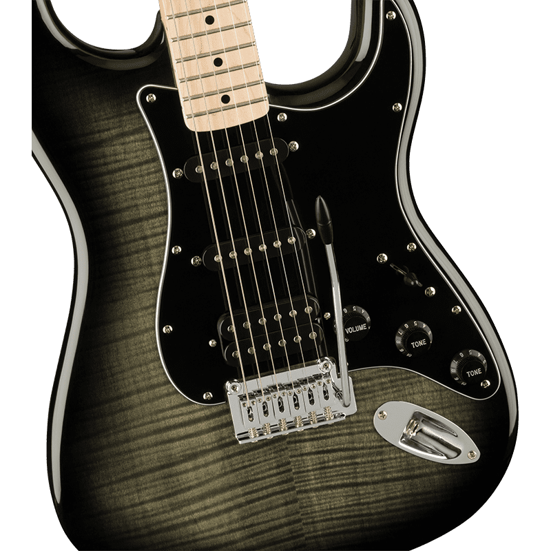 Fender Squier Affinity Stratocaster - FMT - HSS - MN - Black Burst - Image 2
