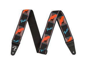 Fender Neon Monogrammed Guitar Strap - Blue/Orange