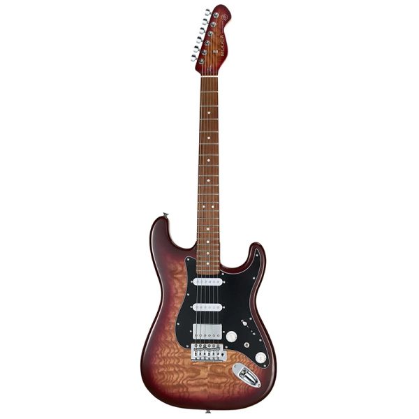 MOOER MCS20 Pro Electric Guitar - HSS - Amber Brown