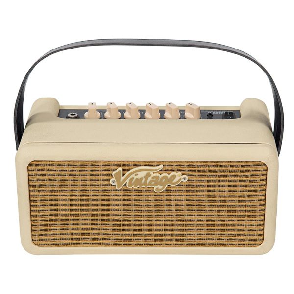 Vintage Retro 15-Watt Guitar Amplifier w/DSP - Vintage White - Image 6