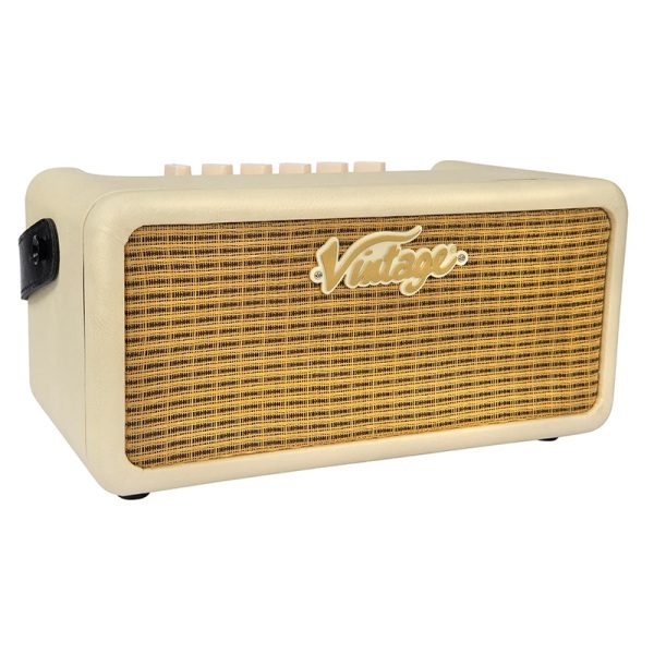 Vintage Retro 15-Watt Guitar Amplifier w/DSP - Vintage White - Image 5