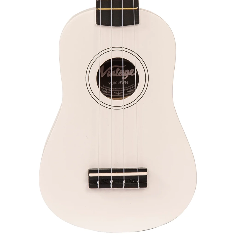 Vintage Soprano Ukulele - Satin White - Image 6