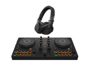 AlphaTheta DDJ-FLX2 Compact 2-Channel DJ Controller w/HDJ-CUE DJ Headphones
