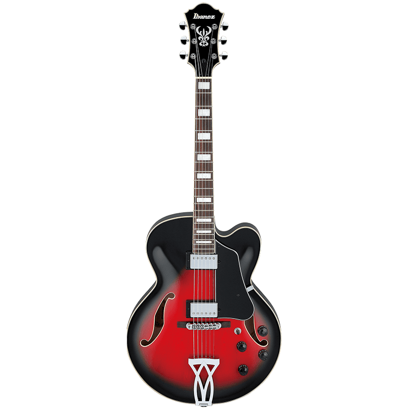 Ibanez Artcore AF75 - Transparent Red Sunburst