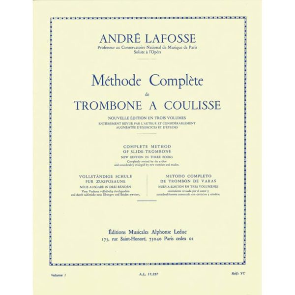 André Lafosse - Méthode de Trombone - Volume 1