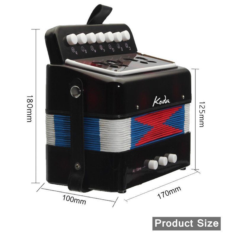 Koda 7 Button Childrens Accordion HC103A - Blue - Image 3