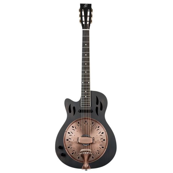 Ortega RRG40CE-LH Left Handed Resonator Guitar w/Pickup - Distressed Satin Black - Image 9