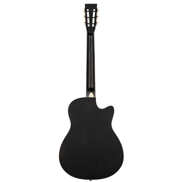 Ortega RRG40CE-LH Left Handed Resonator Guitar w/Pickup - Distressed Satin Black - Image 7
