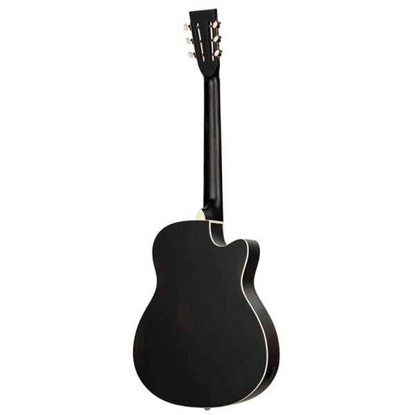 Ortega RRG40CE-LH Left Handed Resonator Guitar w/Pickup - Distressed Satin Black - Image 6