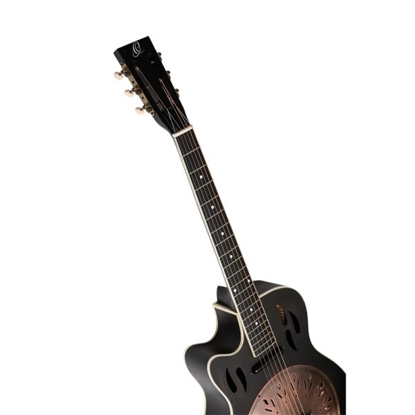Ortega RRG40CE-LH Left Handed Resonator Guitar w/Pickup - Distressed Satin Black - Image 5