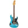 Vintage V6 Icon - Distressed Gun Hill Blue Over Sunburst - Image 7