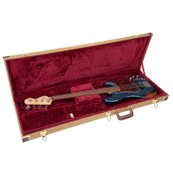 Vintage VDX09 Deluxe Bass Guitar Case - Tweed - Image 3