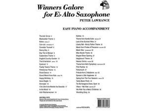Winners Galore - Alto Saxophone - Piano Accompaniment - Peter Lawrance