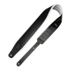 Levy's M26PD Top Grain 3-Inch Leather Guitar Strap - Black On White