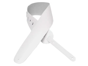 Levy's M4-BK Lead Leather Guitar Strap - White