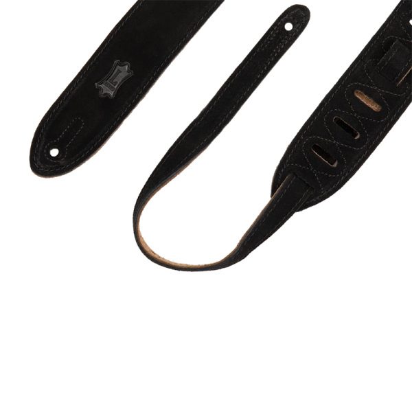 Levy's MS12-BLK Simply Suede 2 Inch Guitar Strap - Black - Image 2
