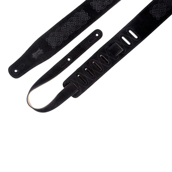 Levy's MS26-CK Celtic Embossed Suede 2.5 Inch Guitar Strap - Black - Image 4